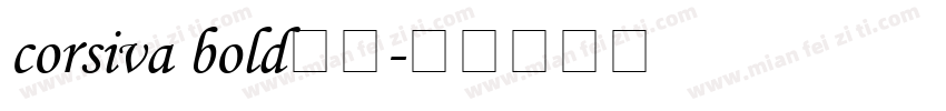 corsiva bold字体字体转换